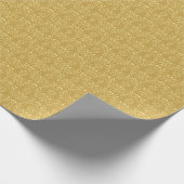 Golden Damask Barockfarbenes Muster Geschenkpapier (Ecke)