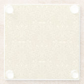 Golden Damask Barockfarbenes Muster Glasuntersetzer (Rückseite)