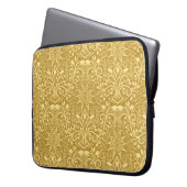 Golden Damask Barockfarbenes Muster Laptopschutzhülle (Vorderseite Links)