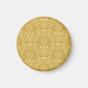 Golden Damask Barockfarbenes Muster Magnet