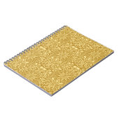 Golden Damask Barockfarbenes Muster Notizblock (Linke Seite)