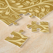 Golden Damask Barockfarbenes Muster Puzzle (Seite)