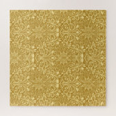 Golden Damask Barockfarbenes Muster Puzzle (Horizontal)