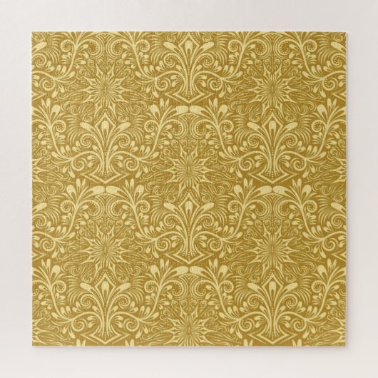 Golden Damask Barockfarbenes Muster Puzzle (Vertikal)