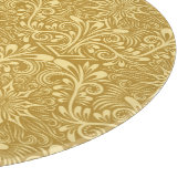Golden Damask Barockfarbenes Muster Schneidebrett (Ecke)