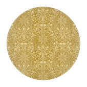 Golden Damask Barockfarbenes Muster Schneidebrett (Vorderseite)