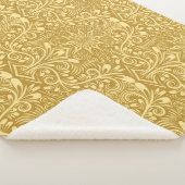 Golden Damask Barockfarbenes Muster Sherpadecke (3/4)