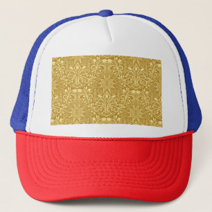 Golden Damask Barockfarbenes Muster Truckerkappe