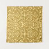 Golden Damask Barockfarbenes Muster Wandteppich (Vorderseite (Horizontal))