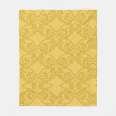 Golden Damask Bows Fleecedecke (Vorderseite)
