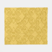 Golden Damask Bows Fleecedecke (Vorderseite (Horizontal))