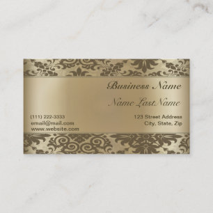 Golden Damask Elegante Business-Karte Visitenkarte