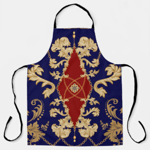 Golden Damask nahtloses Muster. Vintager indischer Schürze