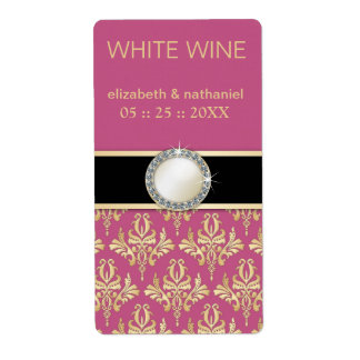 Golden Damask w Brooch Gastgeschenk Hochzeit Weine