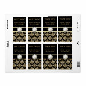 Golden Damask w Brooch Gastgeschenk Hochzeit Weine (Vorne)