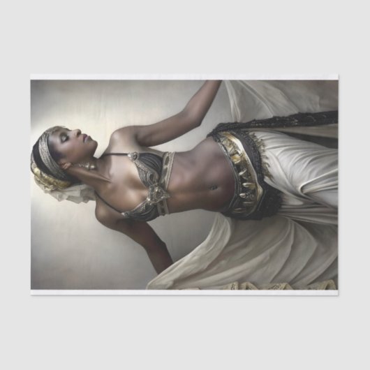 Golden Dancer in Regal Beadwork Decoupage  Seidenpapier (Vorderseite)