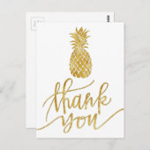 golden danke dir kalligraphie Ananas Postkarte (Vorne/Hinten)