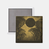 Golden Dark Forest Eclipse Magnet (Vorderseite/Rückseite)