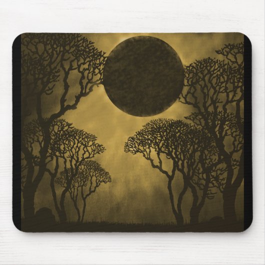 Golden Dark Forest Eclipse Mousepad (Vorne)
