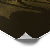 Golden Dark Forest Eclipse Poster (Ecke)