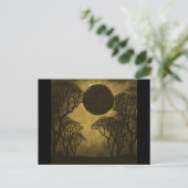 Golden Dark Forest Eclipse Postkarte (Stehend Vorderseite)