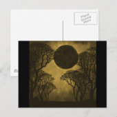 Golden Dark Forest Eclipse Postkarte (Vorne/Hinten)