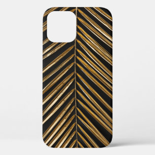 Golden Date Palm Leaf: Schwarz Minimalistisch Case-Mate iPhone Hülle