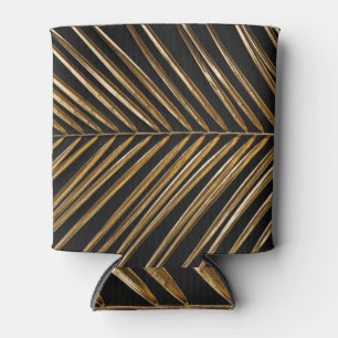 Golden Date Palm Leaf: Schwarz Minimalistisch Dosenkühler