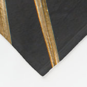 Golden Date Palm: Minimalistischer schwarzer Hinte Fleecedecke (Ecke)