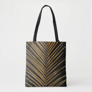 Golden Date Palm: Minimalistischer schwarzer Hinte Tasche