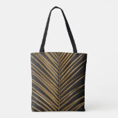 Golden Date Palm: Minimalistischer schwarzer Hinte Tasche (Rückseite)