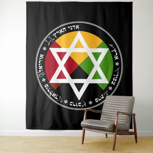 Golden Dawn Earth Pentagramm Wandteppich (Beispiel)