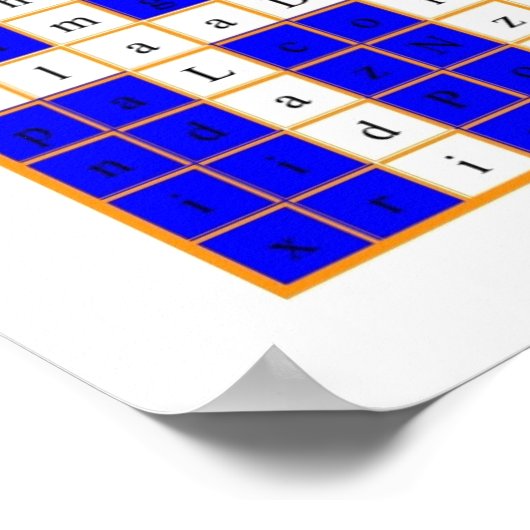 Golden Dawn Enochian Water Tablet / Watchtower Poster (Ecke)