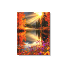 Golden Dawn Over Autumn Lake