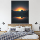 Golden Dawn Over Silent Peaks – Mountain Sunrise Leinwanddruck (Insitu (Schlafzimmer))