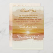 Golden Dawn Thank-You Card – Elegant New Year Grat Dankeskarte (Vorne/Hinten)