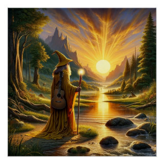 Golden Dawn Wizard Poster