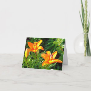 Golden Day Lilies Blank Mitteilungskarten