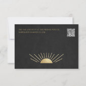 Golden Deco wedding RSVP Karte (Rückseite)