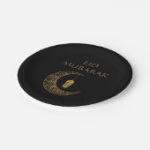 Golden Decorated Crescent Pappteller (Schrägansicht)