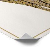 Golden Decorative Gustav Klimt Style Schwarze Katz Poster (Ecke)