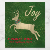 Golden Dee Weihnachtsweinlabel Weinetikett (Einzelnes Label)