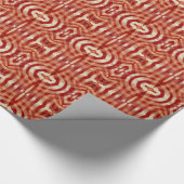 Golden Deep Red Batik Muster Geschenkpapier (Ecke)