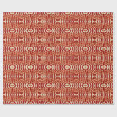 Golden Deep Red Batik Muster Geschenkpapier (Flach)