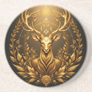 Golden Deer Emblem Getränkeuntersetzer