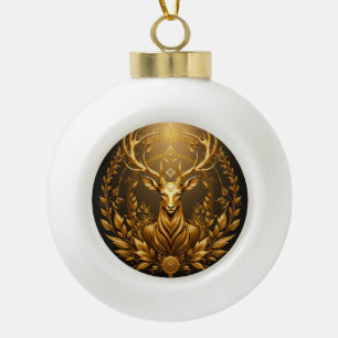 Golden Deer Emblem Keramik Kugel-Ornament