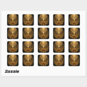 Golden Deer Emblem Quadratischer Aufkleber (Blatt)