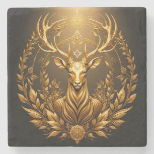 Golden Deer Emblem Steinuntersetzer