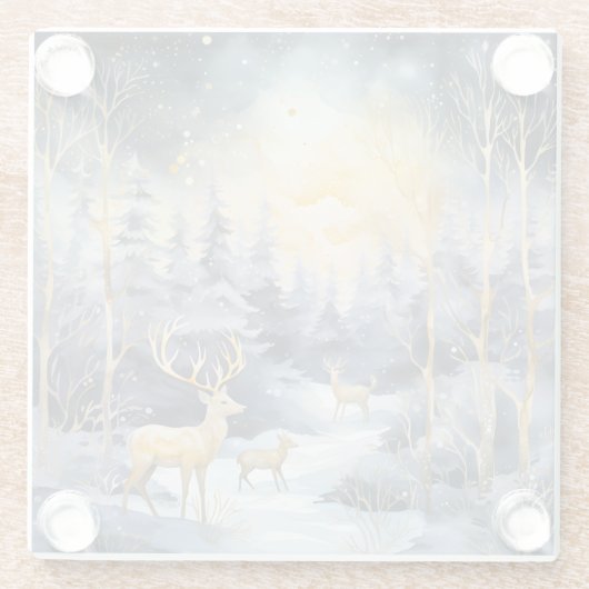 Golden Deer Glasuntersetzer (Rückseite)