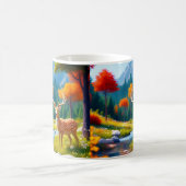 Golden Deer Stehend im Wald-987679 Kaffeetasse (Mittel)